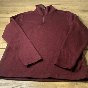 Men’s G.H. Bass Quarter Zip Pullover Size Large